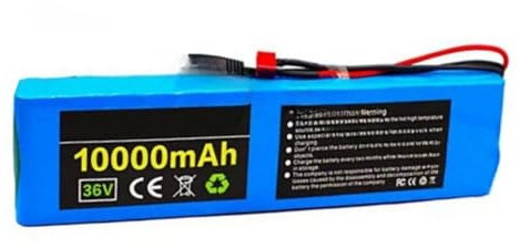 Batería Recargable De Iones De Litio De 36 V 10 Ah, Bicicleta Eléctrica Impermeable 10S3P con Placa De Circuito De Protección Incorporada(T)