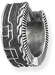 caï Herren-Creole 925 Sterling Silber vintage-oxidized ca. 13 mm