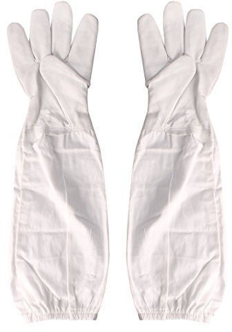 Andux 1 Paar Professionelle Bienenzucht Handschuhe Langarm-Schutzhandschuhe YFST-01 (XL)