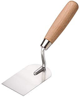 Colorus Profi Stuckateur Spachtel 60 mm | Gipserspachtel Edelstahl | Stukkateurspachtel mit Holzgriff | Gipsspachtel Spachtelkelle Putzerkelle | Stuckateurwerkzeug