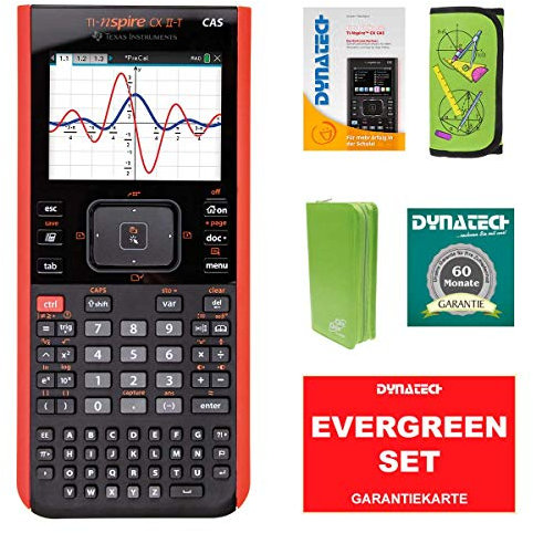 Texas Instruments Nspire CX II T CAS - Grafikrechner mit Computer Algebra System - Grün