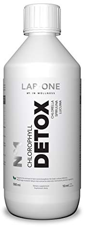 Lab One Chlorophyll Detox Paquete de 1 x 500ml – Extractos de Hierbas - Lúcuma - Espirulina - Clorela - Sodio y Cobre de Clorofilina - Desintoxicación Corporal - Algas