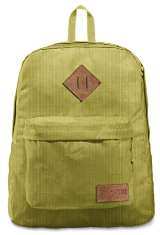 JanSport SuperBreak Plus FX Sac à dos pour école, travail, voyage ou ordinateur portable avec poche pour bouteille d'eau, Lentil Sprout Eroded Ripstop, taille unique