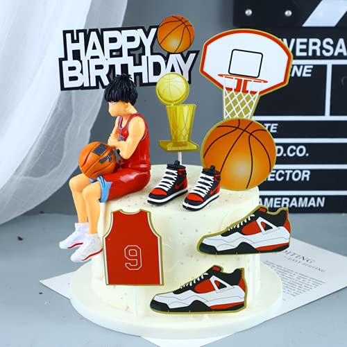 Cupcake Toppers,Zahnstocher Flaggen 10 Stück Basketball Cupcake Topper Dekorationen für Kinder Geburtstag Hochzeiten Duschen Hochzeit Party Supplies Dekor Gefälligkeiten