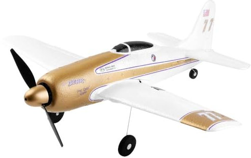 Amewi 24113 AMXFlight F8F Rare Bear 4-Kanal 3D/6G 4CH Airplane, RTF, Weiß-Gold