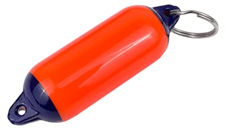 GATE14® Portachiavi Galleggiante Parabordo Cilindrico Arancio/Blu in Plastica 31 x 98 mm