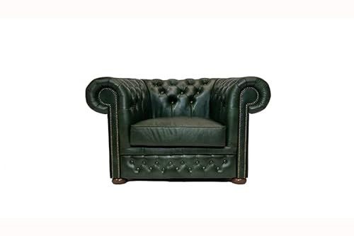 Chesterfield Fåtölj förstklassig läder | 2 till 4 veckors leveranstid (Cloudy Green)