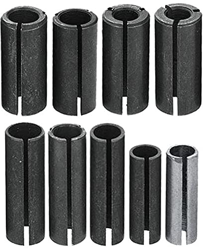 9 Stück Spannzangen-Reduzierhülse 9 Größen, für CNC Graviermaschine | Fräser Chuck Collet Set, Schaft Adapter, Holzbearbeitung Fräsen, für Gravur Bit & Oberfräse