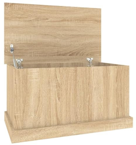vidaXL Contenitore Rovere Sonoma 70x40x38 cm Legno Multistrato, Contenitore portaoggetti, Scatola portautensili, Contenitore di conservazione