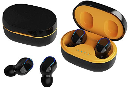 Rawrr Écouteurs Intra-Auriculaires Bluetooth avec Microphone, stéréo Hi-FI, autonomie de la Batterie jusqu'à 25 Heures, Commande par Bouton Tactile pour Le Travail et Les études