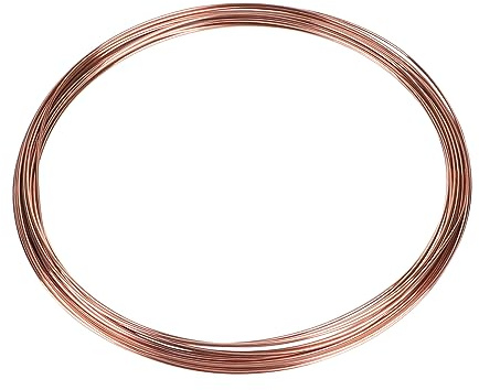 EFUTURETIME Koppartråd ø 2,0 mm x 10 m, T2-Blank för Svetsning, Experiment, Smycken, Gör-Det-Själv