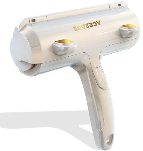 ACE2ACE Spazzola Togli Peli Animali, Riutilizzabile Rullo, Spazzola Anti Peli Animali per Gatto Cane, Regalo di Natale, Natalizia Edizione, Bianco