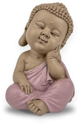 Zen'Light - Estatua de Buda en reflexión - Buda bebé icónico - Estatua Tranquila y Alegre - Decoración Zen - Idea Cualquier ocasión - H 12,5 cm