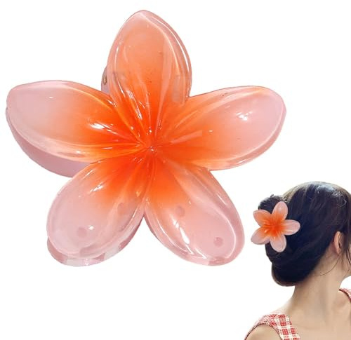 Pince à Cheveux Fleur Hawaïenne Antidérapante - Accessoires Élégants pour Femmes et Filles