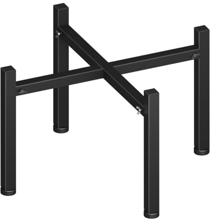 Garbuildman 15-27 Inch Universal Firepit Stand for Solo Stove Bonfire Ranger Yukon and Other 15-27 Outdoor Fire Pit, Metal Fire Pit Accessory for Outside Fire Pit, Outdoor Fireplace Tools, Black