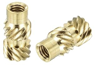 sourcing map 100Pcs M3x10x5mm Knurled Insert Nut, Brass Threaded Insert Embedment Nuts 3D Printing Brass Nuts for 3D Printing Parts Laptop Automotive Plastic Shell