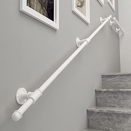 Barra de agarre para escaleras de pared con capacidad de carga de 200 libras para el hogar, pasillo, loft, barra de apoyo para seguridad, 550 cm, tamaño único, 500 cm de longitud