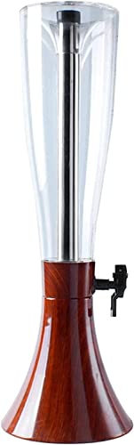 CWCQGH Dispensador de Bebidas, dispensador de Cerveza, Barril de Cerveza, dispensador de Torre de Cerveza, dispensador de Bebidas Transparente de 4 l,Red