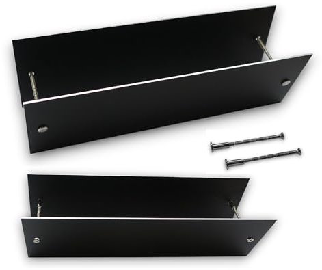 Sondermodell Briefeinwurf-Abdeckung-Falls der Einwurf nicht mehr benutzt werden soll-8 Größen-25 bis 44 cm-Aluminium (Alu.-Schwarz matt-33 x 8 cm-Lochabstand 30 cm)