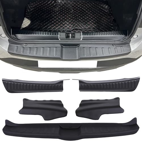 INLY Lot de 5 protections de seuil de chargement en ABS noir compatible avec Sandero (à partir de 2021)