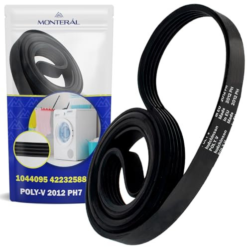 Courroie Seche Linge Poly-V 2012 PH7 avec le Code Original 1044095 pour Amica 751610197 pour Smeg 42164399 42232588 pour Vestel - Garantie de 10 Ans - MONTERAL