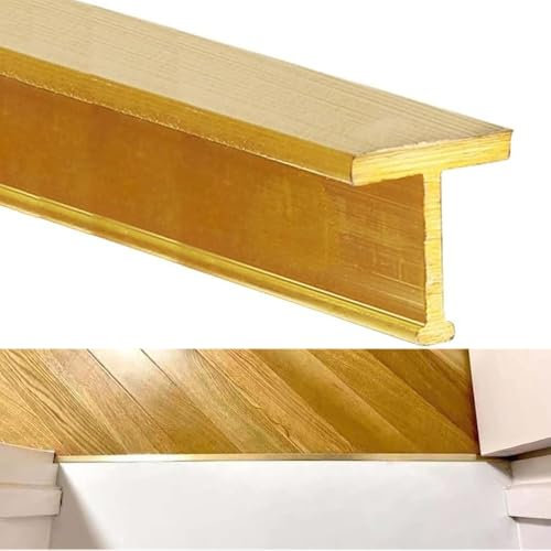 Tira de transición de alfombra a baldosa de latón macizo personalizable - Barra de cobertura duradera for bordes de piso lisos, capacidad de 660 lb(W10xH16mm(0.39x0.63))