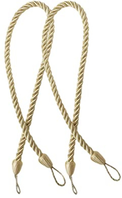 GALPADA 2Piezas Cuerdas de Amarre de Cortina Beige de Accesorios Colgantes de Cortina Mano para Decoración de Interiores