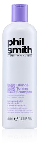 Phil Smith Professional Blonde Toning Shampoo, Purple, 400ml