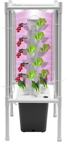 Système de culture hydroponique avec lampes de culture LED | Jardinière verticale d'intérieur pour fruits, légumes, herbes