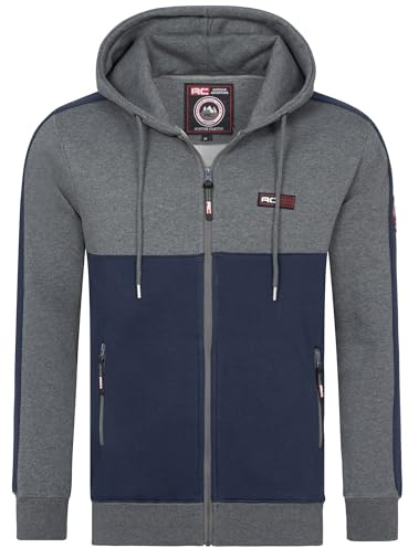 Rock Creek Sweatjacke Herren Hoodie Reißverschluss H-410 | Sweatjacke für Herren mit Kapuze und Reißverschluss, bequemer Hoodie für Alltag, Freizeit, Sport und Streetwear