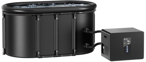Ice Bath Chiller & Cold Plunge Tub Kit, 1/3HP Cold Plunge Chiller with Built-in Pump & Filter, 148Gal Insulated Ice Bath Tub for Cold Therapy, Recovery, Muscle Relaxation & Wellness at Home