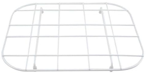 Rajani White Sink Protector Durable Coated Steel with Rubber Feet for Kitchen Sink Care Sturdy Stylish Utensils Cover