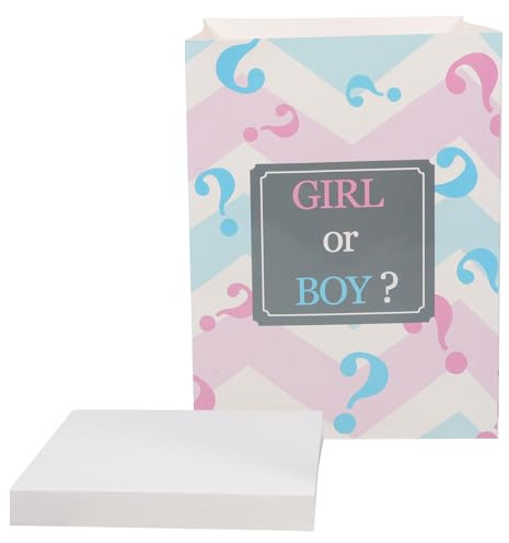 KESYOO Scatola con Palloncino per Rivelare Del Bambino O Della Bambina - Scatole con Palloncino con Lettere per Baby Shower - Contenitore di Carta da 30 Cm X 40 Cm - Decorazione per Rivelare Del