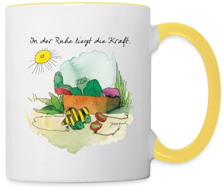 Janosch Günter Kastenfrosch Tigerente Tasse Zweifarbig