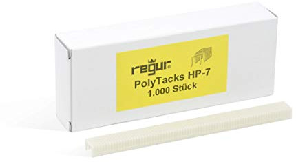 REGUR PolyTacks HP Kunststoff-Heftklammern, 1.000 Stück in der Länge 7mm für Holzetikettierung, Baumstamm-Etikettierung, Forstwirtschaft u.v.m.