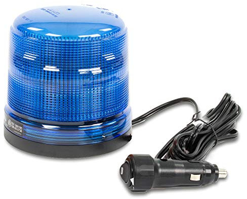 LED-MARTIN Sesto 11 Lampe sur Pied magnétique 12 V 24 V Bleu Lampe de signalisation Professionnelle pour Utilisation dans la Circulation routière.