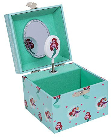Widdop Disney Princess Ariel Little Mermaid Small Cube Musical Jewellery Box Girls Gift DI710