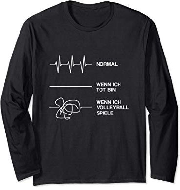 Volleyball Spruch Lustig Beachvolleyball Aufschlag Trikot Langarmshirt