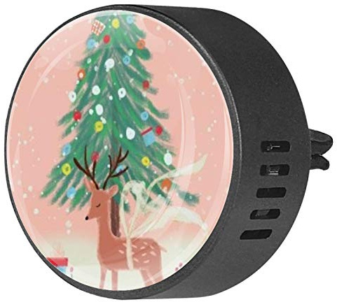 BestIdeas Lot de 2 désodorisants pour voiture avec élan sous le sapin de No?l Blanc