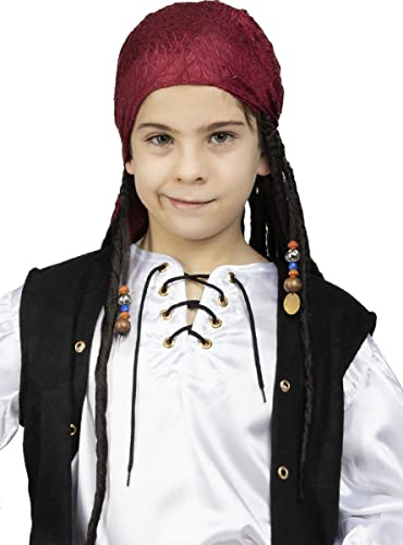 Funidelia | Bandana con Rasta per Bambina e Bambino Corsar, Bucaniere - Multicolore, Accessorio per Costume
