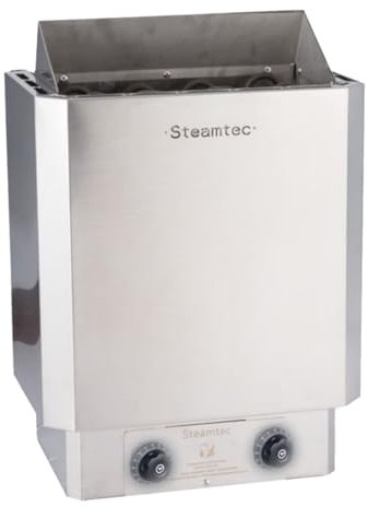 Stufa Sauna Premium da 3 Kw con Finiture in Acciaio Inossidabile deportato