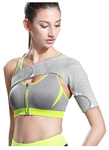 YLFC Men Women Shoulder Support Strap Adjustable Protector Brace Left/Right Shoulder Bandage Back Belt Compression Dislocated Pain (Color : Left, Size : Large)
