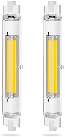 Ampoule LED R7S 118mm 40W Dimmable, Blanc Froid 6000K, CRI 80+, Équivalent Lampe Halogène J118 400W, Angle de Faisceau 360°, 3000LM Ampoule 118mm R7S COB LED Lampe pour Applique Murale Lampadaire