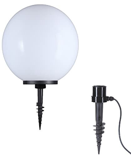 Kugelleuchte inkl. Erdspieß Ø 50cm Kugellampe E27 Außenleuchte Garten Lampe IP44 Deko Leuchtkugel 230V witterungsbeständig