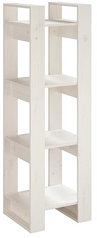 vidaXL Estantería/Divisor de Espacios Madera Pino Blanco 41x35x125 cm