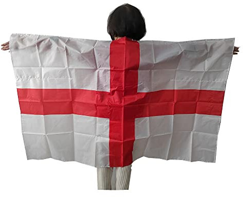 Stormflag Tragbarer Flaggenumhang mit England-Flagge, 150 x 90 cm, England-Flagge, für Weltmeisterschaft Fußball 2022, Straßenpartys