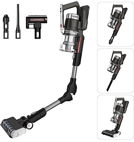 Midea P7 Flex kabelloser Stielstaubsauger, 2-in-1 Flexibler Akku-Staubsauger, 70Min Laufzeit, 5-stufiges Filtersystem, für Hartböden/Teppich/Tierhaare