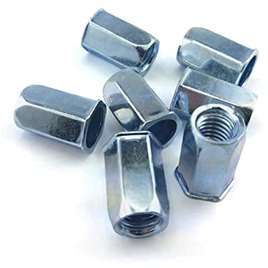 Dado per rivetti ciechi M8, piccolo, esagonale, a testa svasata, in acciaio zincato