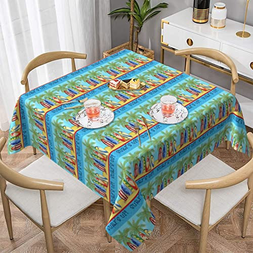 PartyUnix Surfbrett-Tischdecke – 152,4 x 152,4 cm, runde Tischdecke, perfekt für Buffet-Tische, Partys