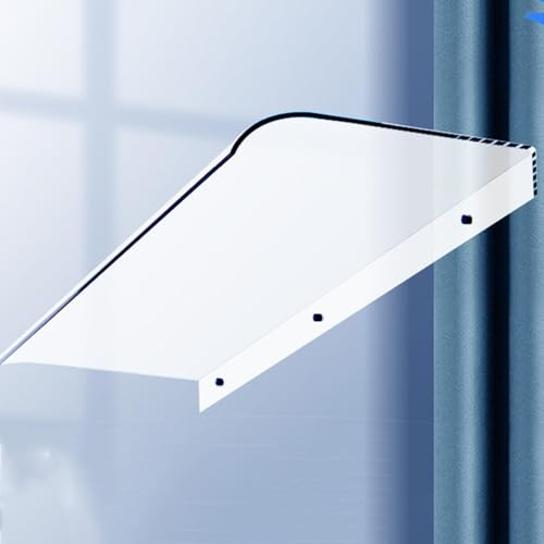 DZHTUF Terrace Canopy,Invisible Front Door Awning,Arc Length 40cm 50cm Narrow Door Shelter,Transparent Polycarbonate Cover,Curved Window Awning,Outdoor Rain Canopy,W×L-40×90cm/16 * 35in